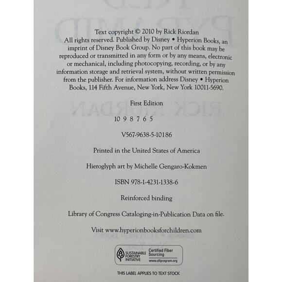 The Red Pyramid by Rick Riordan Hardcover Book 1 First Edition, First Printing - Picture 2 of 15